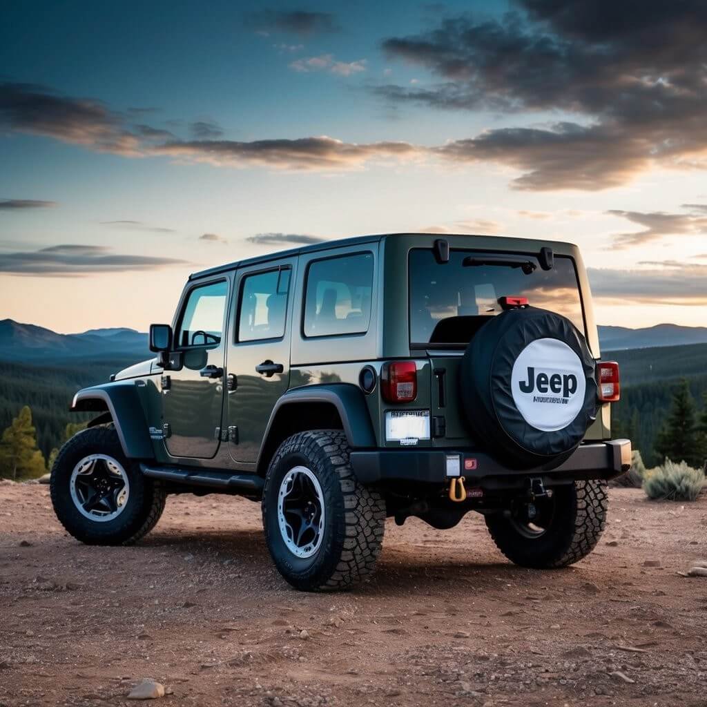 thumbnail image 2 of Mopar Genuine Spare Tire Cover For 2007-2018 Jeep Wrangler Sahara (New OEM) 2 of 6